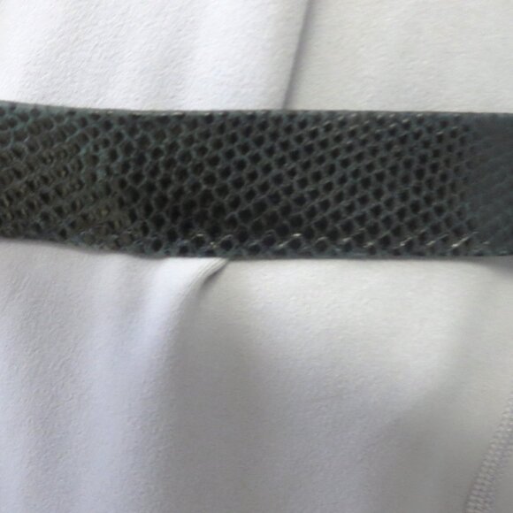❤️JUDITH LEIBER AMEN WARDY NEWPORT BEACH Black Reptile Belt 33\